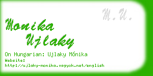 monika ujlaky business card