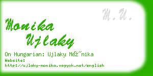 monika ujlaky business card